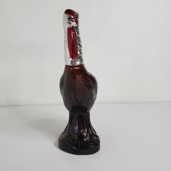 AVON Vintage Wild Turkey Country After Shave Empty Bottle Brown/Red Glass - Picture 2 of 7